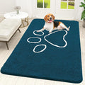 OLANLY Dog Door Mat for Muddy Paws 70x46, Paw Print Design, Absorbs Moisture by OLANLY