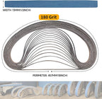 40-Piece 1/2 x 18 Inch 180 Grit Zirconia Sanding Belts, Heavy Duty Long-lasting - Image 2
