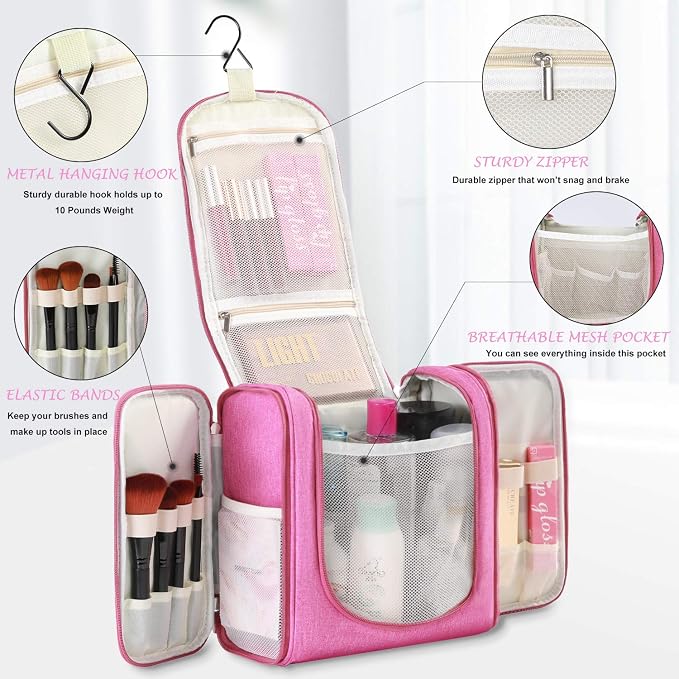Hanging Toiletry Bag Extra Large Capacity | Premium Travel Organizer Bags - Image 2