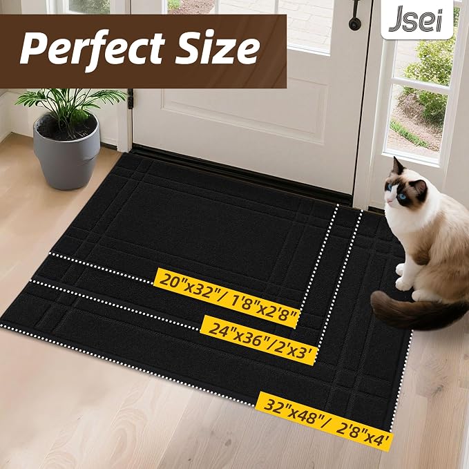 JSEI Entryway Rugs Doormat 32"x48", Non-Slip Dirt Trapper Door Mats Indoor - Image 2