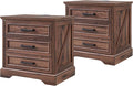 ACCOHOHO Farmhouse Nightstands Set of 2, 22 Inch Wide End Table by ACCOHOHO