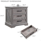 ACCOHOHO Farmhouse Nightstand - Image 2