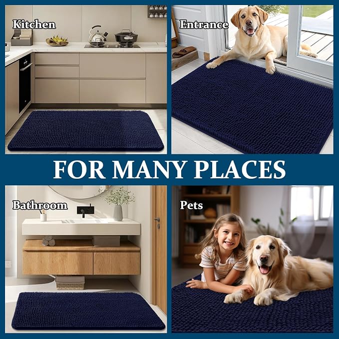 OLANLY Dog Door Mat for Muddy Paws 59x35, Absorbs Moisture and Dirt, Absorbent - Image 8