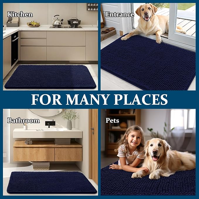 OLANLY Dog Door Mat for Muddy Paws 40x24, Absorbs Moisture and Dirt, Absorbent - Image 8