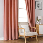 Joydeco Pink Velvet Curtains 63 inch Length 2 Panels, Luxury Blackout Rod - Image 8