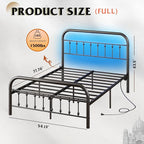 WLIVE Metal Platform Bed Frame, Full Size Bed Frame - Image 5
