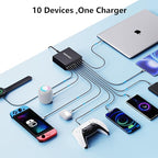 320W USB C Charger Block, 10-Port USB C Charging Station GaN III PD 65W Laptop - Image 4