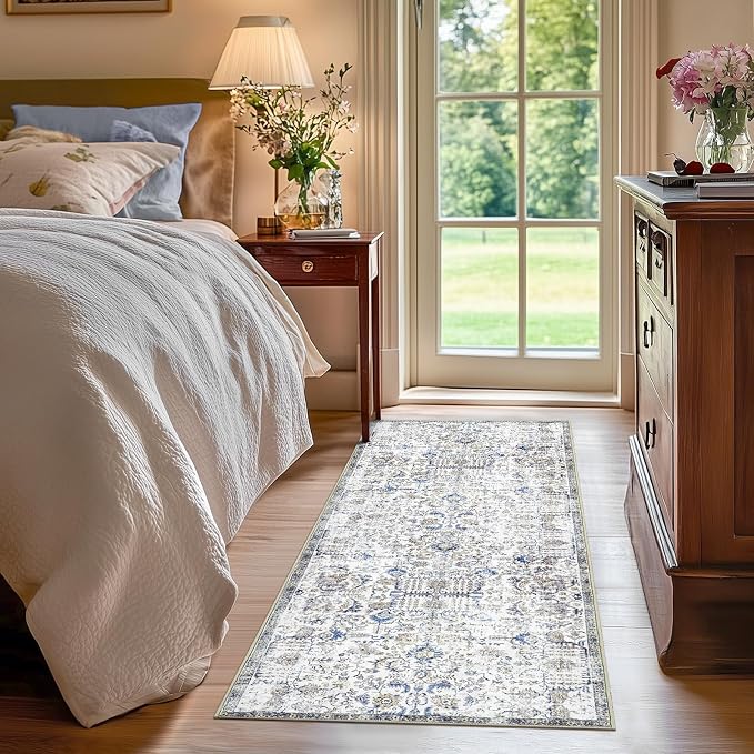 jinchan Kalen Runner Rug 2x5 Washable Hallway Rug Vintage Indoor Thin Retro - Image 4