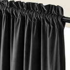 Lazzzy Velvet Blackout Curtains Thermal Insulated Room Window Drapes Super Soft - Image 2