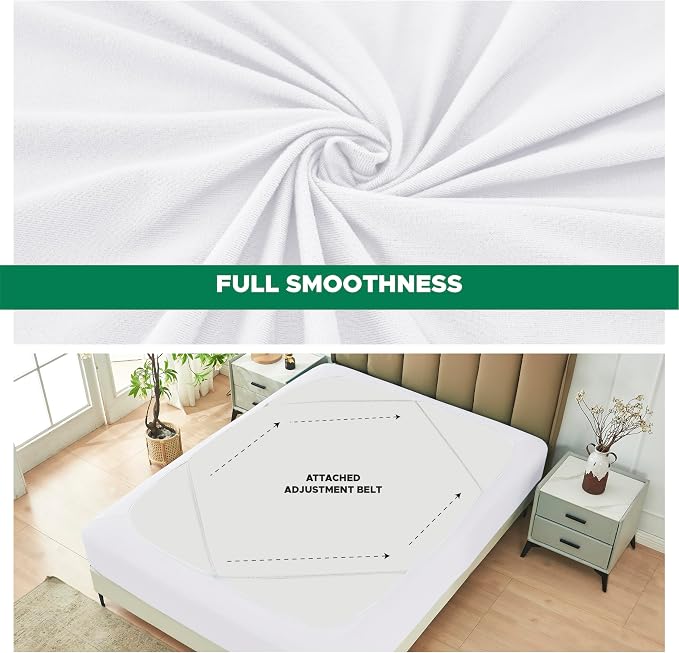 Biscaynebay Decorative Box Spring Cover Full & Full XL Size, Easy Fit Wrinkle & - Image 3