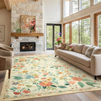 Amada 6x9 Area Rugs, Non-Slip & Low-Profile Living Room Rug by AMADAHOMEFURNISHING
