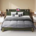 LIKIMIO California King Bed Frame, Storage Headboard by LIKIMIO