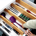 Utoplike Bamboo Drawer Dividers Large, Spring Loaded, Works in Bathroom - Image 6