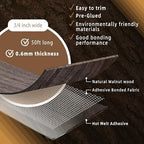 GSCIT Club Walnut Edge Banding, 3/4 inch x 50ft Wood Edge Banding Pre-glued - Image 2