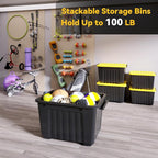 Nazhura 97 Quart Plastic Storage Bin, Stackable and Nestable Storage Boxes - Image 6