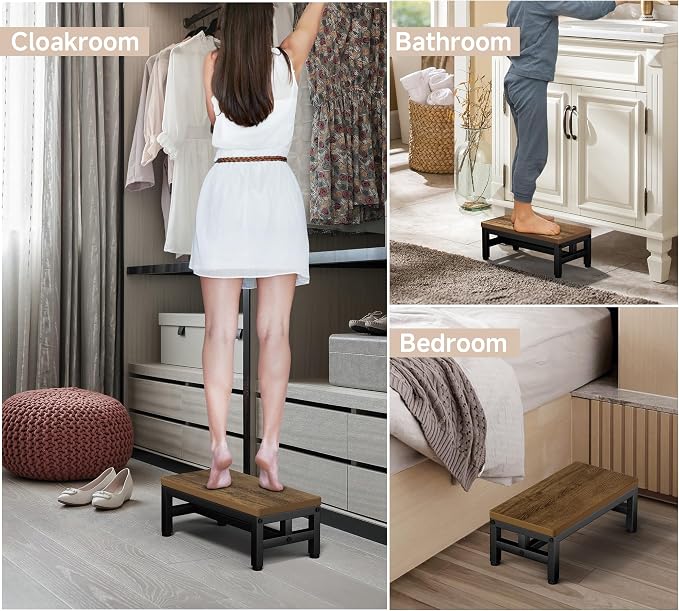 Y&M One Step Stool for Adults Kids, Adjustable Non-Slip Foot Stool - Image 7