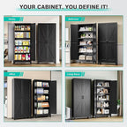 SISESOL 75" Tall Pantry Cabinet, Farmhouse Kitchen Pantry Storage Cabinets - Image 4