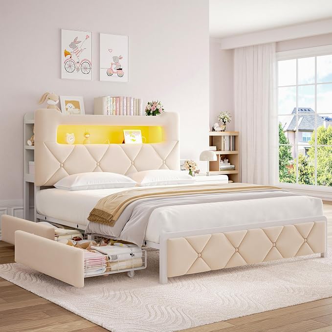 Full Upholstered LED Bed Frame - Image 8