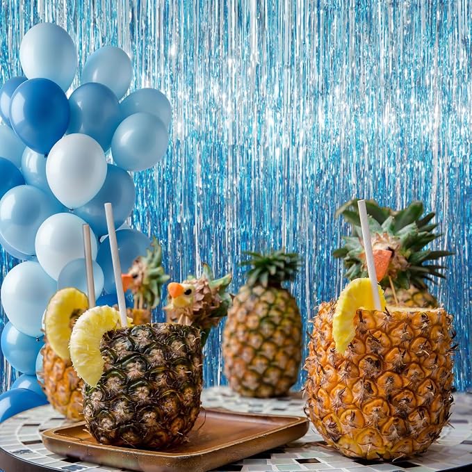 GOER 3.2 ft x 8.2 ft Metallic Tinsel Foil Fringe Curtains Party Photo Backdrop - Image 4