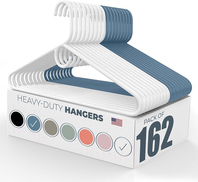 Neaties Heavy Duty Clothes Hangers 100+ Pack – Made in The USA – 8lb Capacity by NeatiesHangers