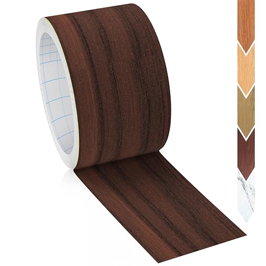GSCIT Club Walnut Wallpaper, 2.4 inch X 100ft Self Adhesive Wood Grain Repair - Image 9