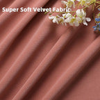 Joydeco Pink Velvet Curtains 63 inch Length 2 Panels, Luxury Blackout Rod - Image 5
