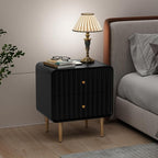 HLR Modern Nightstand, Fluted Bed Side Table - Image 7