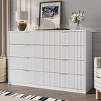 White Dresser for Bedroom, 8 Drawer Double Dresser, Modern Chest of Drawers for by MAISONARIA