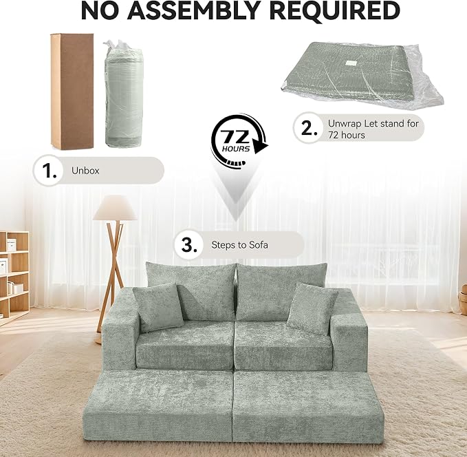 Boneless Sectional Loveseat Couch - Image 7