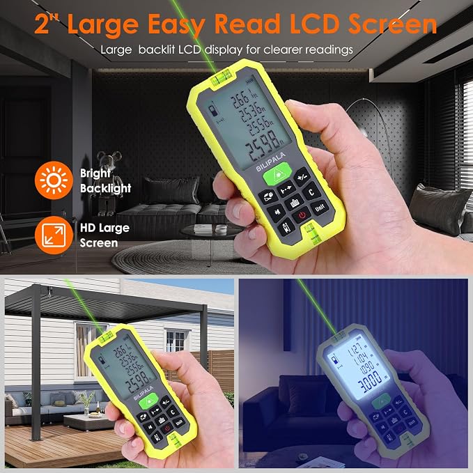Laser Measure, 70M/229ft Digital Laser Distance Meter, ±2mm Accuracy Laser - Image 7