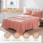 Casa Platino Bedding Sheets & Pillowcases, Pre-Washed Ultra Soft & Breathable - Image 2