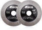 SHDIATOOL 2Pcs Porcelain Tile Diamond Saw Blades Diameter 4.5 Inches x 7/8 inch by SHDIATOOL