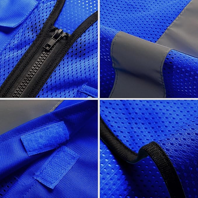 BeautyWill Custom Safety Vest Logo Class 2 High Visibility Reflevtive Vest - Image 4