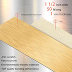GSCIT Club Gold Edge Banding, 1 1/2 Inch x 50ft Aluminum Brushed Edge Banding - Image 2