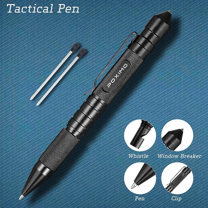 Men Gifts for Hubby from Wife, Pocket Knife, Tactical Pen, Stocking Stuffers - Image 4
