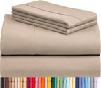 LuxClub 4 PC Queen Sheet Set, Deep Pockets Wrinkle Free Cooling Bed Sheets by LuxClub