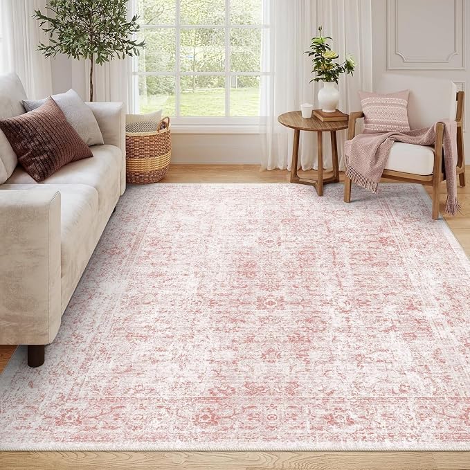 4x6 Rug, Small Area Rug for Living Room, Machine Washable Non-Slip Throw Rug - Image 3