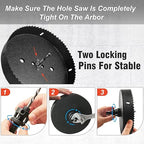 6-1/8 Inch Hole Saw with 1/2" Hex Shank Quick Change Arbor, JTemgle Bi-Metal - Image 6
