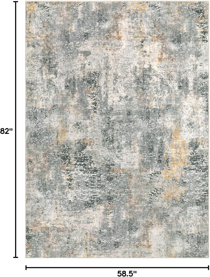 Lahome Washable 5x7 Area Rugs for Living Room, Soft Contemporary Low Pile - Image 2