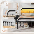 WLIVE Metal Platform Bed Frame, King Size Bed Frame - Image 4
