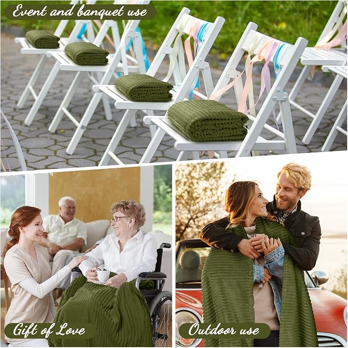 Buryeah 12 Pcs Flannel Throw Blanket Bulk 50 x 60 in Sleepover Blanket Outdoor - Image 5