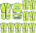 BeautyWill Custom Logo 10/20 Pack Safety Vest Class2 High Visibility Vest by BeautyWill
