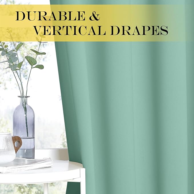 NICETOWN Blackout Drapery Curtain Panel 90 inches Long - Image 2