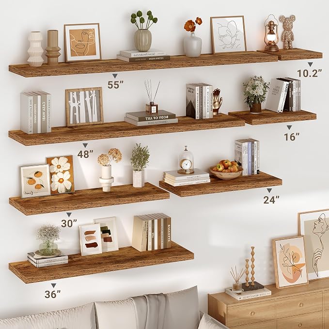 Vivelove 10 Inch Deep Floating Shelves 24 inch Long, 24 x 10 Wide Wall Shelves - Image 4