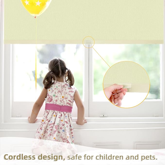 ChrisDowa Cordless Blackout Roller Shades - Image 3