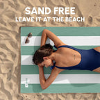SUN'Y Waffle Microfiber Beach Towel – Sand Free, Quick Dry, Ultra Absorbent - Image 3