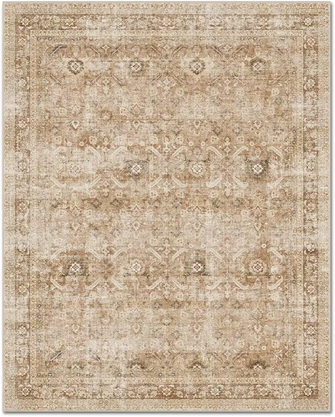 Washable 5x7 Area Rugs for Living Room, Boho Non-Slip Vintage Distress Rugs for - Image 8
