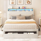 YITAHOME King Size Bed Frame, Storage Bed Frame - Image 7