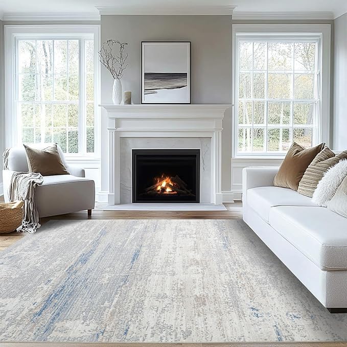 Washable Rug 6x9 Area Rugs for Living Room- Modern Abstract Rugs for Bedroom - Image 8