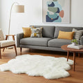 Premium Genuine Super-Soft Sheepskin Rug Large Six Pelt Natural Non-Dyed Fur by SuperAreaRugs